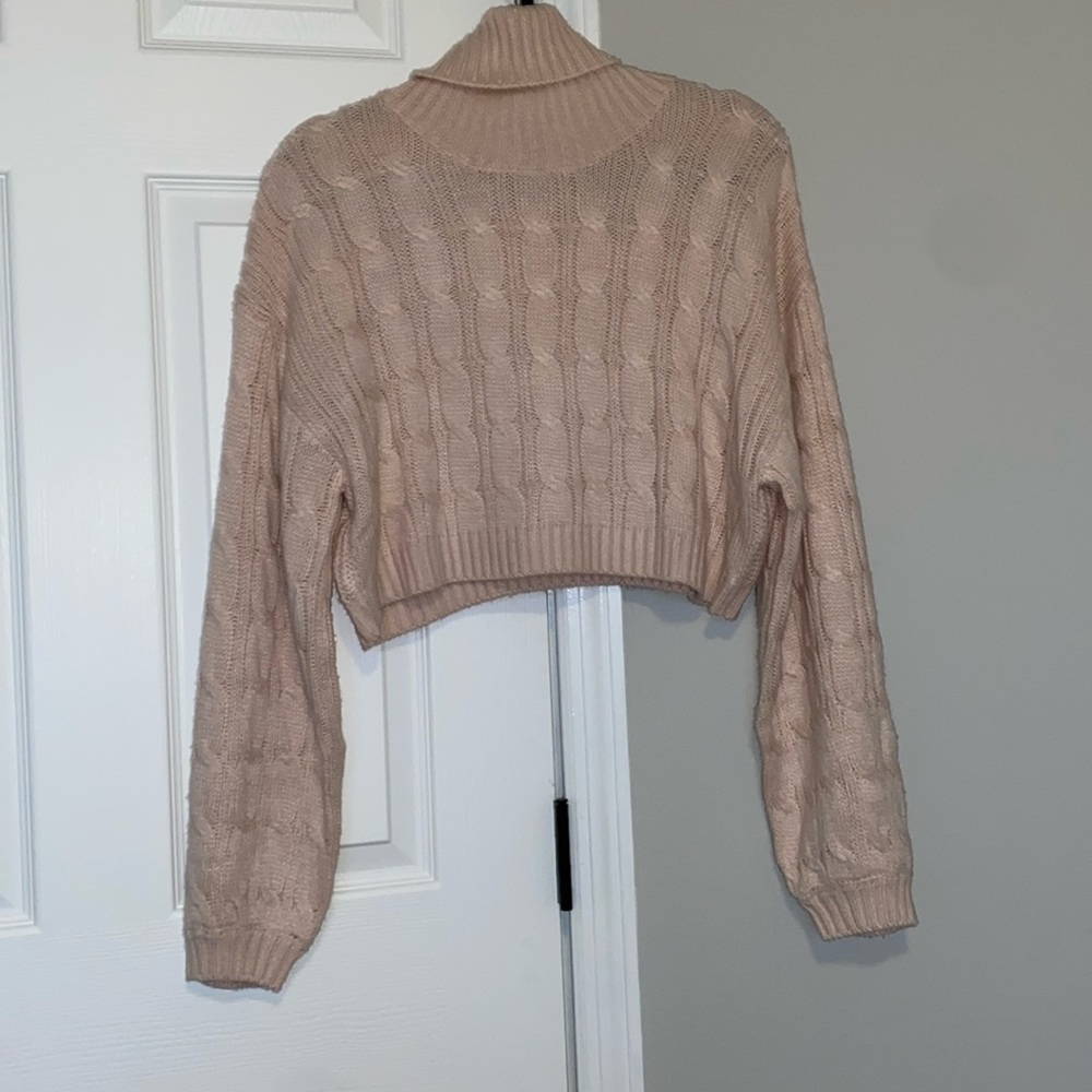 Pink crop sweater